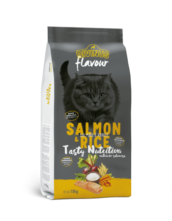 DIVINUS Cat Salmon and Rice Հավասարակշռված կեր չափահաս կատուների համար