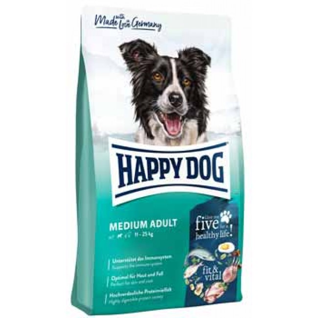 Happy Dog fit & vita Medium Adult Միջին չափի հասուն շների կեր