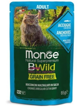 Monge Bwild 85գ կատվի կեր ձկան անչոուս