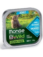 Monge Bwild Grain Free 100գ Պաշտետ հասուն կատուների համար՝ անչոուս
