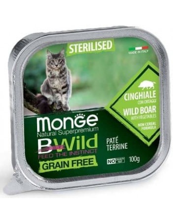 Monge Bwild Grain Free 100գ պաշտետ վարազ