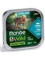 Monge Bwild Grain Free 100գ պաշտետ թունոյով ստերիլիզացված կատուների համար