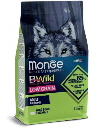 Monge BWild Low Grain Կեր շների վայրի վարազի մսով 12կգ