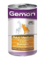 Gemon Dog Medium Adult Chicen 1250 գ պահածո շների համար