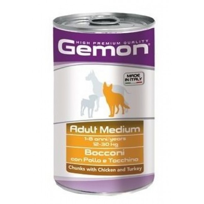 Gemon Dog Medium Adult Chicen 1250 գ պահածո շների համար