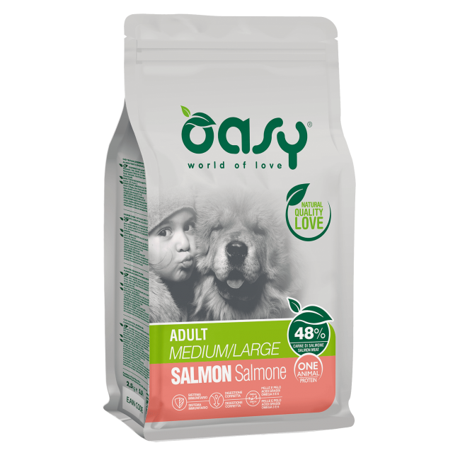 Oasy Dry Dog OAP Ad Med/Large Salmon շան կեր