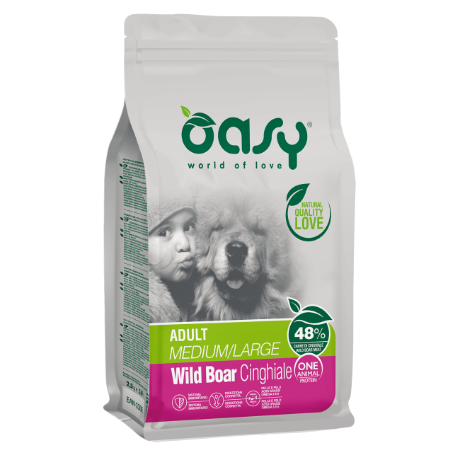 Oasy Dry Dog OAP Adult Med Large Wild boar  շան կեր վարազի բարձրորակ մսով