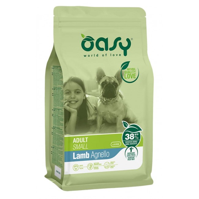 Oasy LIFESTAGE  Adult Small Lamb Փոքր ցեղատեսակի շան կեր գառան մսով 