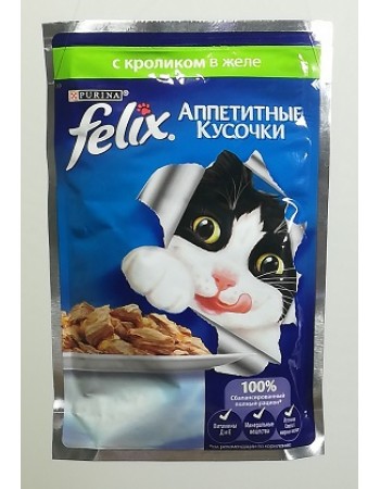 PURINA Կեր կատվի Felix 85գ ճագարով ժելե