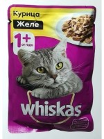 Կեր կատվի Whiskas 75գ հավով դոնդող (желе)
