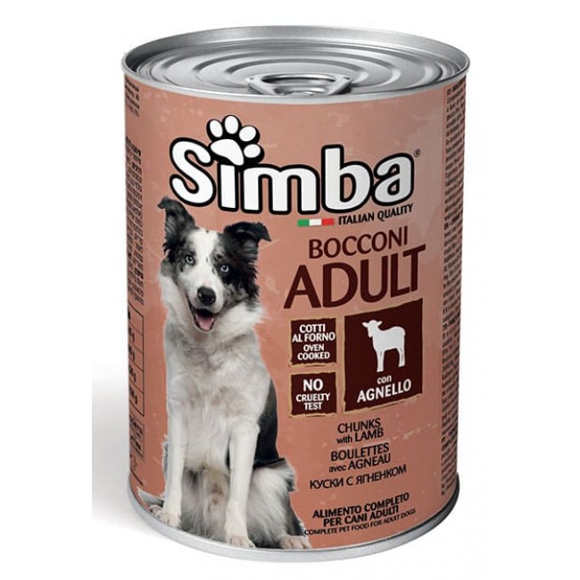 Simba գառան մսով պահածո շների համար 415 գ, 1230գ