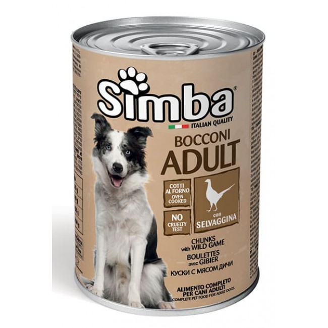 Simba թռչնամսով պահածո  շների համար 415 գ, 1230գ