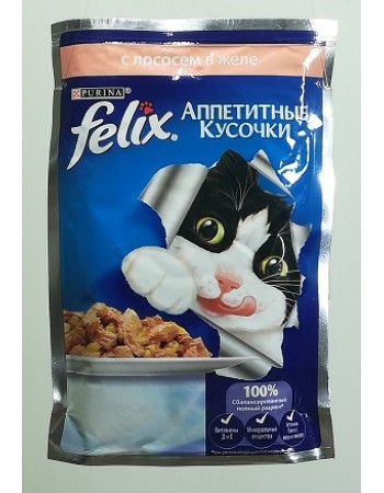PURINA Կեր կատվի Felix 85գ սաղմոնով ժելե