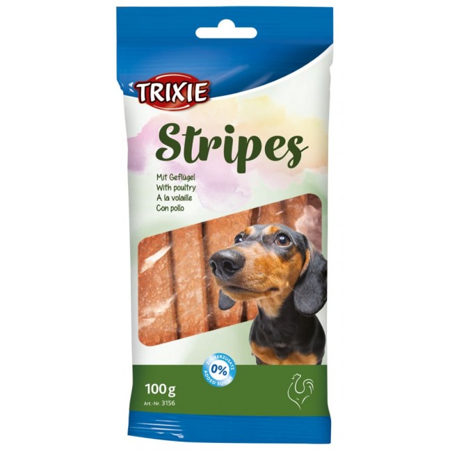 TRIXIE Stripes շան համար թռչնամսով 100գ TRIXIE Stripes շան համար թռչնամսով 100գ