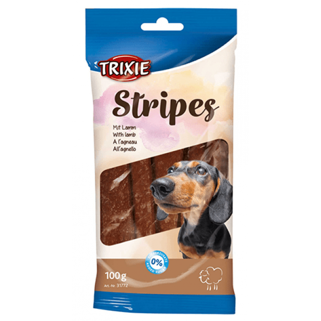 TRIXIE Stripes շան համար գառան մսով 100գ TRIXIE Stripes շան համար գառան մսով 100գ