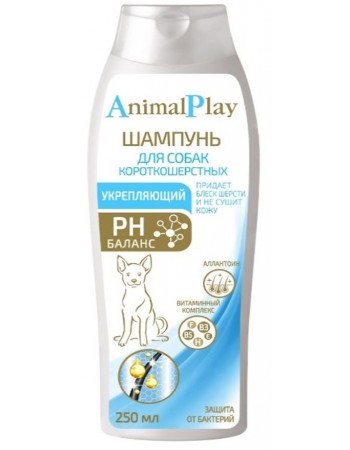 Animal Play Ալանտոինով և վիտամիններով հարստացնող շամպուն կարճ մազերով շների համար 250 մլ